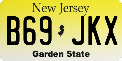 NJ license plate B69JKX