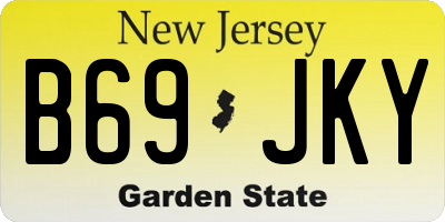 NJ license plate B69JKY