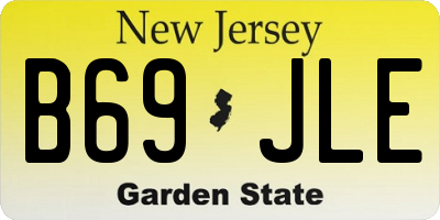 NJ license plate B69JLE