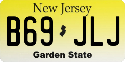 NJ license plate B69JLJ
