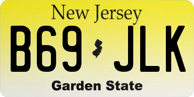 NJ license plate B69JLK