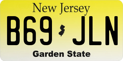 NJ license plate B69JLN