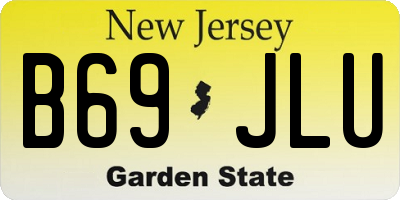 NJ license plate B69JLU