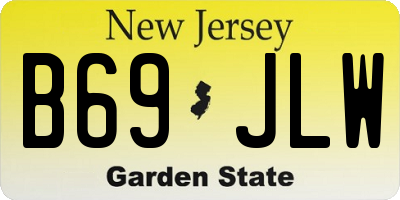 NJ license plate B69JLW