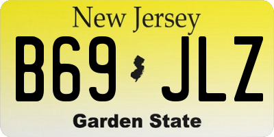 NJ license plate B69JLZ