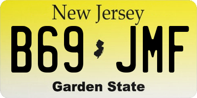 NJ license plate B69JMF