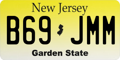 NJ license plate B69JMM