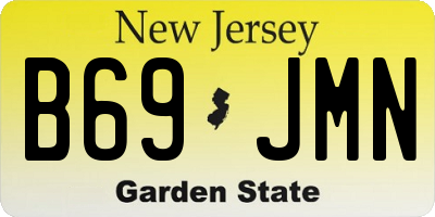 NJ license plate B69JMN