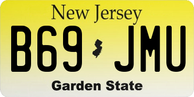 NJ license plate B69JMU