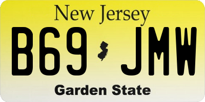 NJ license plate B69JMW