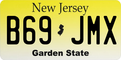 NJ license plate B69JMX
