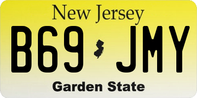 NJ license plate B69JMY