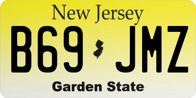 NJ license plate B69JMZ