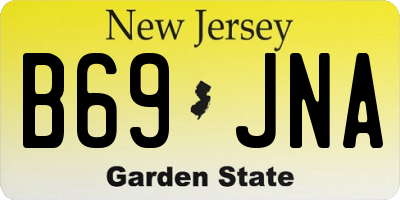 NJ license plate B69JNA