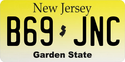 NJ license plate B69JNC