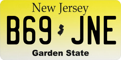 NJ license plate B69JNE