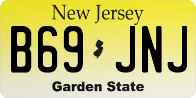 NJ license plate B69JNJ