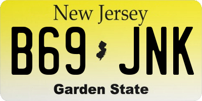NJ license plate B69JNK