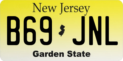 NJ license plate B69JNL