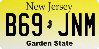 NJ license plate B69JNM