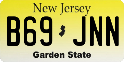 NJ license plate B69JNN