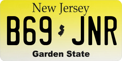 NJ license plate B69JNR
