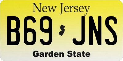 NJ license plate B69JNS