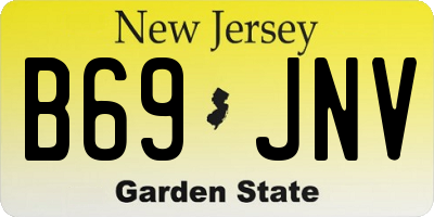 NJ license plate B69JNV