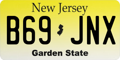 NJ license plate B69JNX