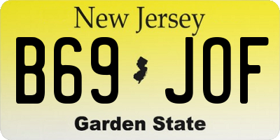 NJ license plate B69JOF