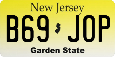 NJ license plate B69JOP