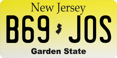 NJ license plate B69JOS