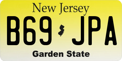 NJ license plate B69JPA