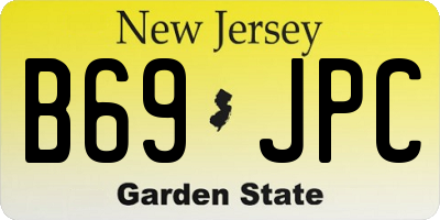 NJ license plate B69JPC