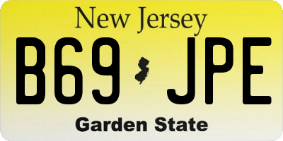 NJ license plate B69JPE