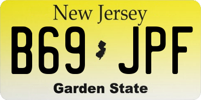 NJ license plate B69JPF