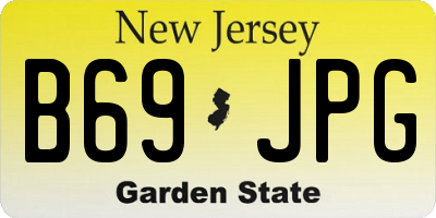 NJ license plate B69JPG