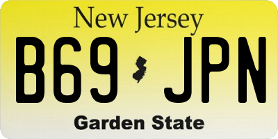 NJ license plate B69JPN