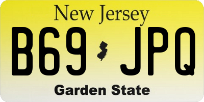 NJ license plate B69JPQ