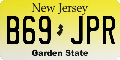 NJ license plate B69JPR