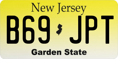 NJ license plate B69JPT