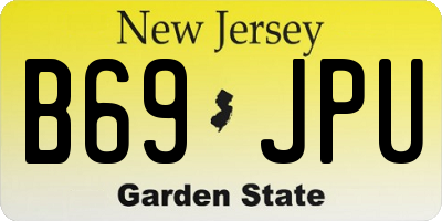 NJ license plate B69JPU