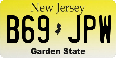 NJ license plate B69JPW