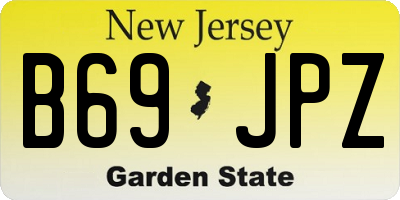 NJ license plate B69JPZ