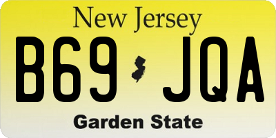 NJ license plate B69JQA
