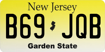 NJ license plate B69JQB