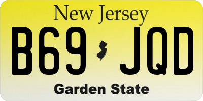 NJ license plate B69JQD