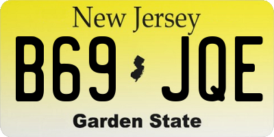 NJ license plate B69JQE