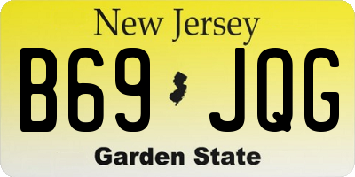 NJ license plate B69JQG