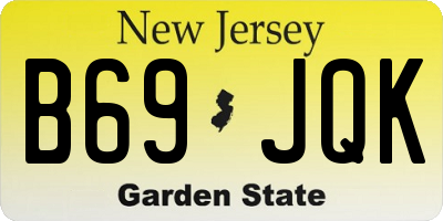 NJ license plate B69JQK